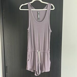 Vuori Torrey Ribbed Romper, Lavender, XS